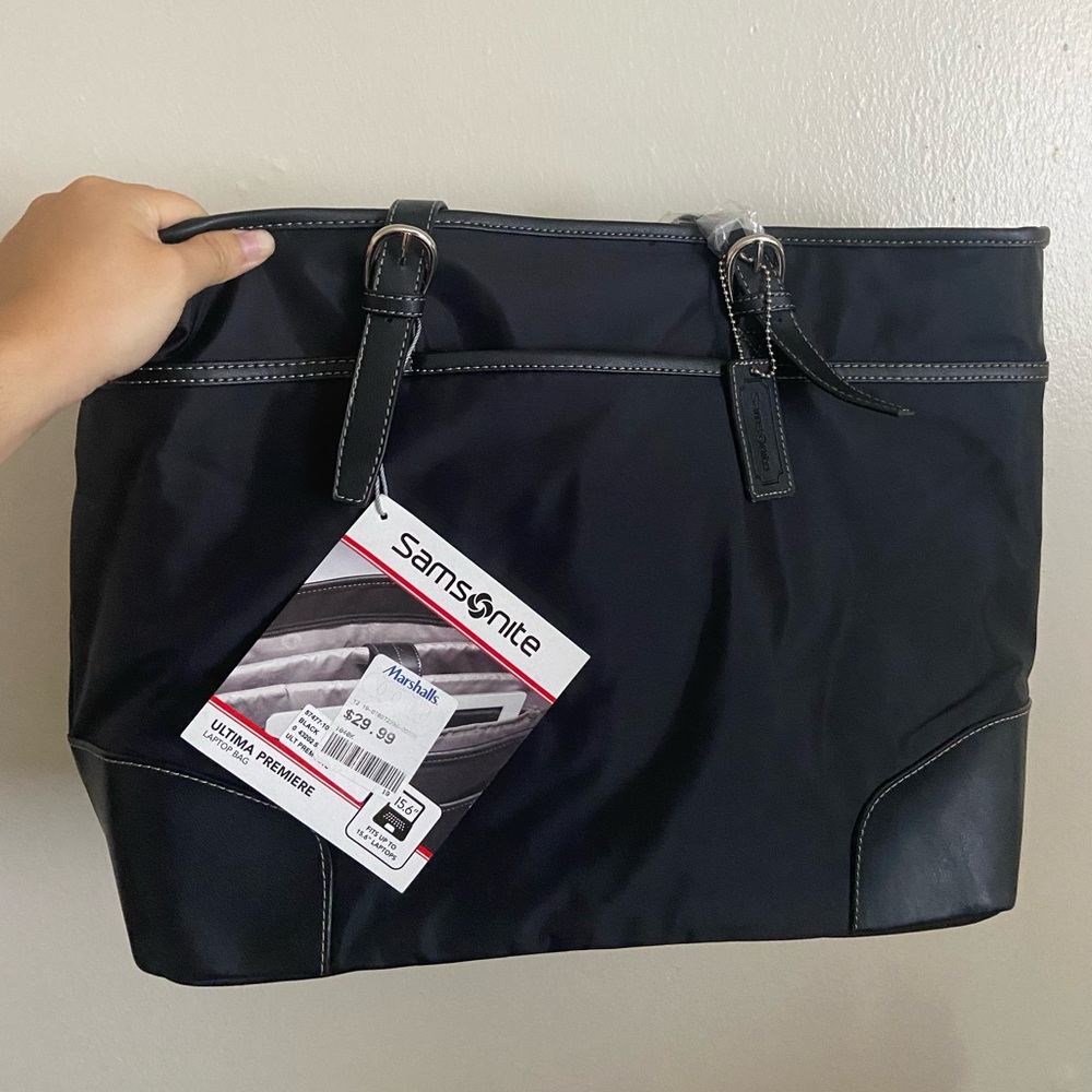 NWT SAMSONITE TRAVEL/WORK TOTE BAG - WATERPROOF & ZIPPERED